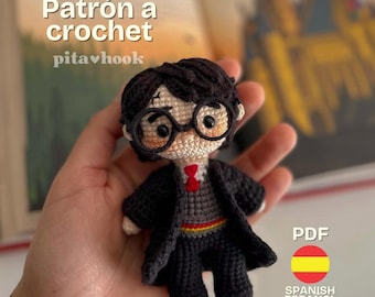 Wizard Harry Amigurumi Crochet Pattern. Wizard Doll Pattern. PDF Pattern. Digital Download. Read the description carefully.