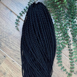Set of double-sided synthetic braids/Black braids/Handmade braiding hair/quality braids 25,5 inch(65cm)