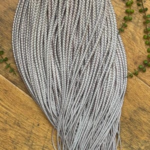 Set of double-sided synthetic braids/Gray braids/Handmade braiding hair/Quality braids 25,5 inch(65cm)