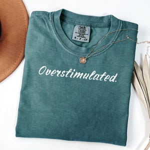 Comfort Colors Overstimulated Shirt for Mom, Sarcastic Shirt, Weird Stuff Funny Shirt, Anxiety Tee, Mental Health Shirt