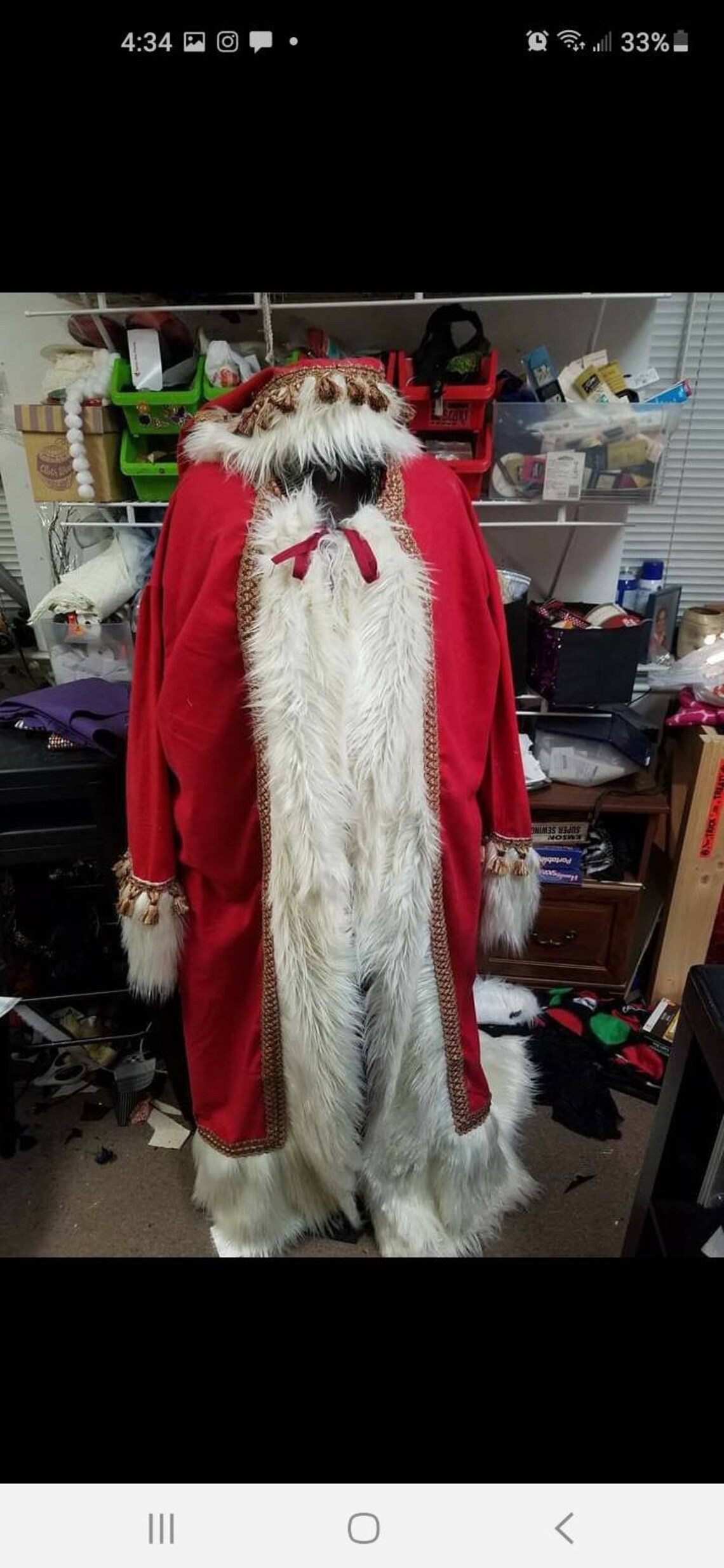 Deluxe Santa suit custome made to your size. All sizes Etsy