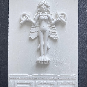 Ishtar / Inanna / Ereshkigal Wall Sculpture | Handmade Sumerian, Assyrian & Mesopotamian Art Decoration, Bas Relief