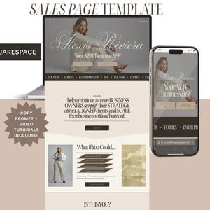 Squarespace Website Template | Business Coach Sales Page | Course Page | Coaching Program | Booking Calendar + Copy Prompt | Squarespace 7.1