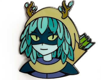 Adventure Time (F&C)- Huntress Wizard Bust - 1.5" Hard Enamel Pin with Glow in the Dark Eyes!