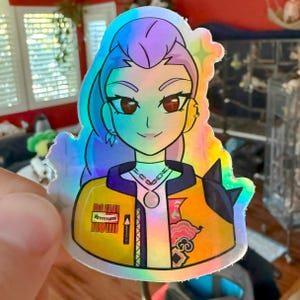 K Pop Demon Hunters - Rumi and Jinu - Holographic Stickers 3&quot;