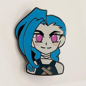 Arcane - Jinx Bust- 1.5&quot; Hard Enamel Pin