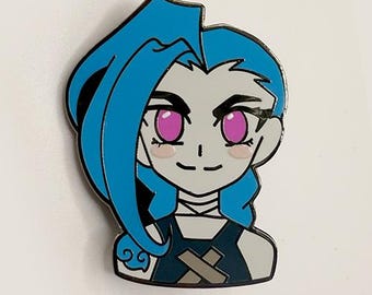Arcane - Busto de Jinx - Pin de esmalte duro de 1,5"