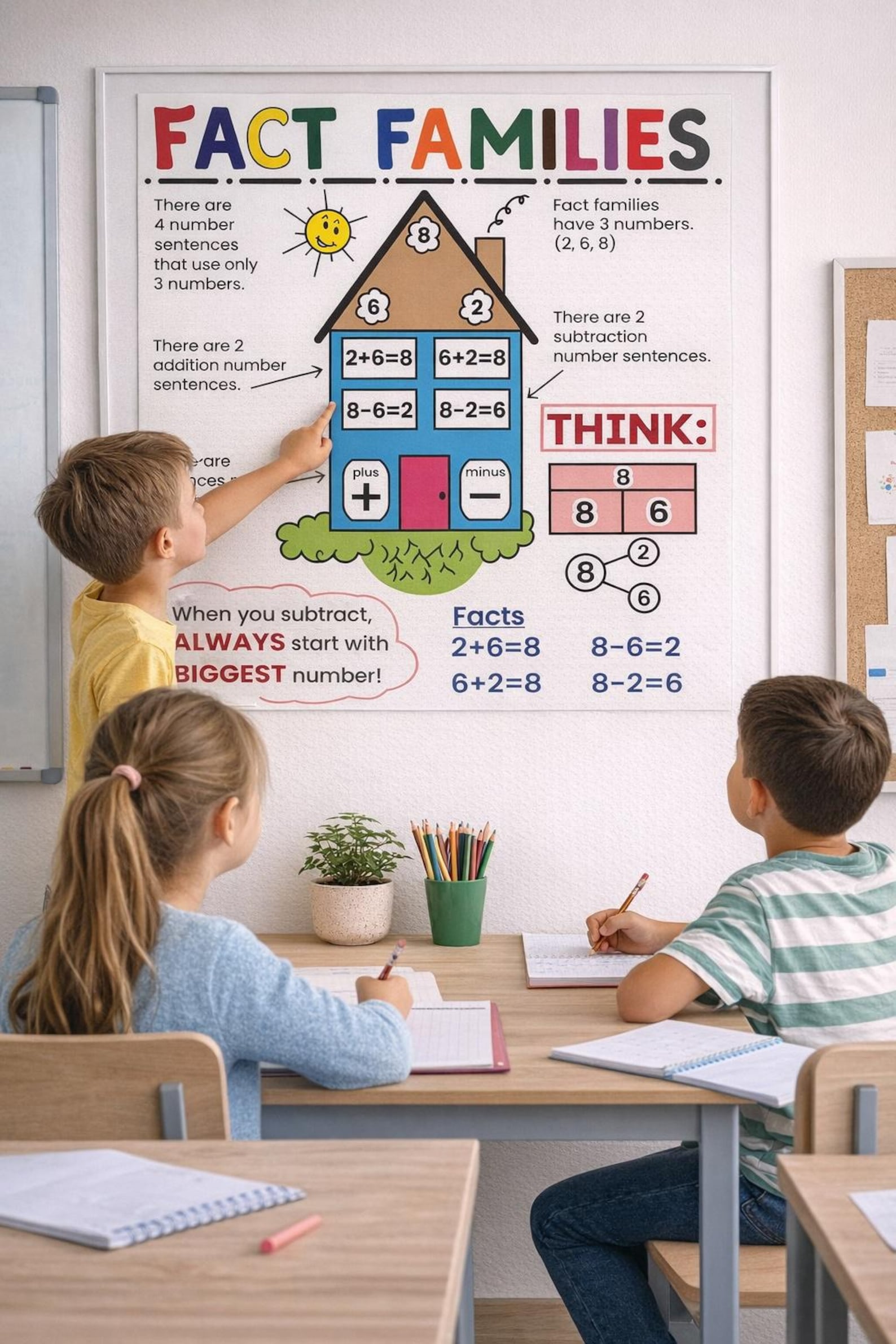 Fact Families Anchor Chart Printable | Addition & Subtraction Poster ...