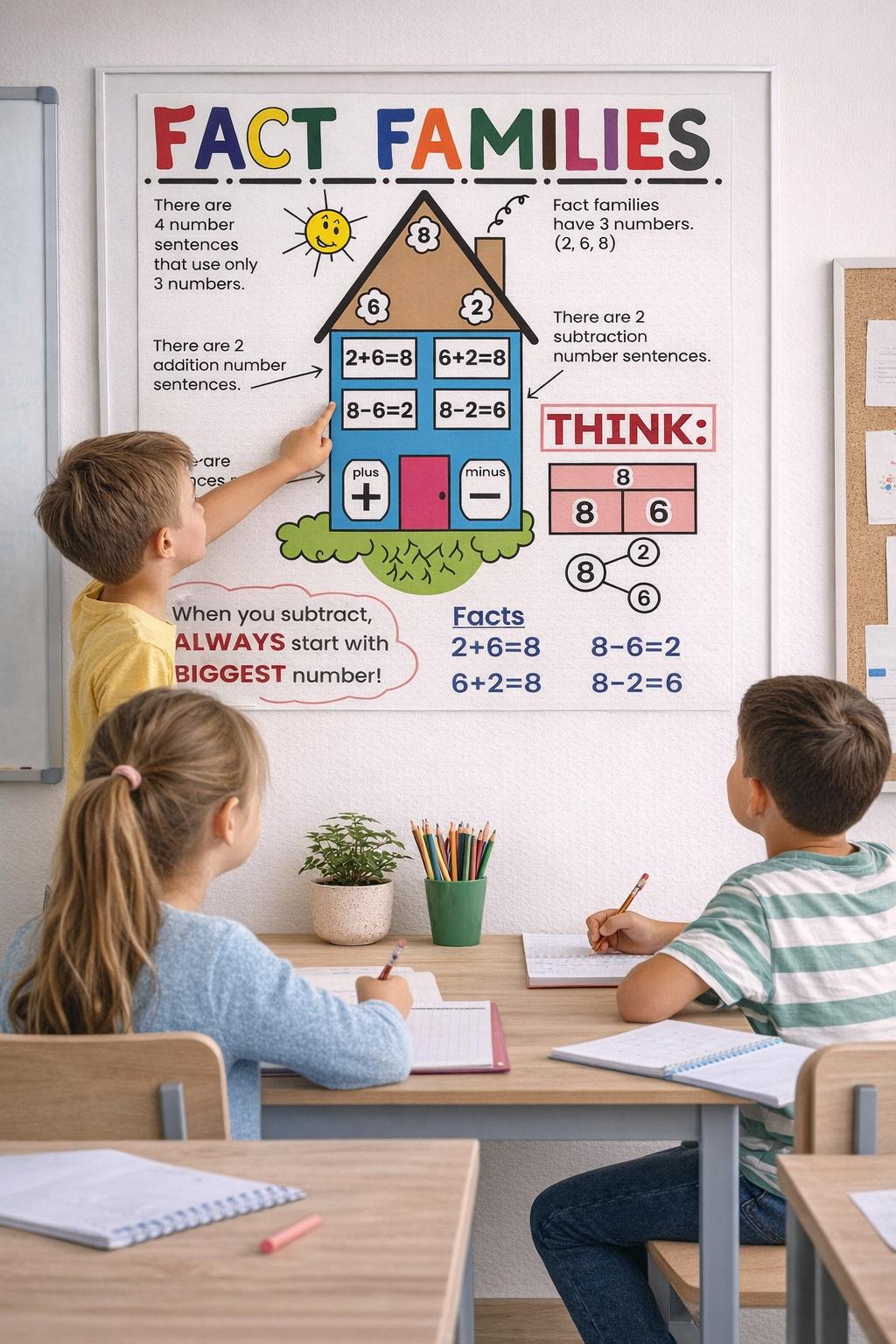 Fact Families Anchor Chart Printable | Addition & Subtraction Poster ...