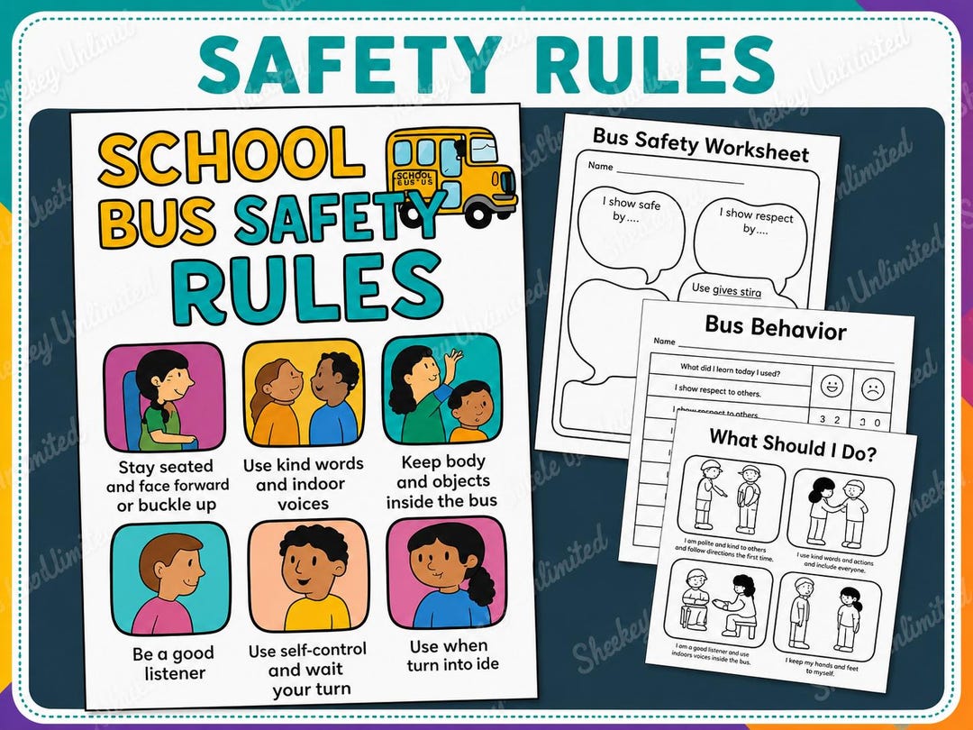 School Bus Safety Rules Poster & Activities | Digital Classroom ...
