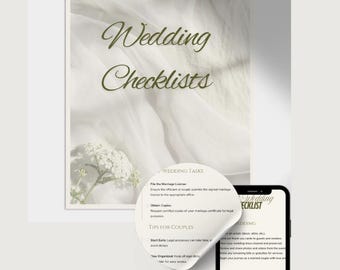 Wedding Checklist Printable Wedding Planning Checklist Wedding Planner Wedding Template Digital Wedding Checklist Template Wedding organiser