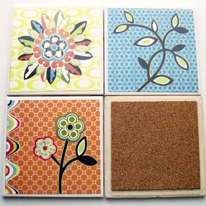 Ceramic Tile Coasters Offbeat Bird image 3