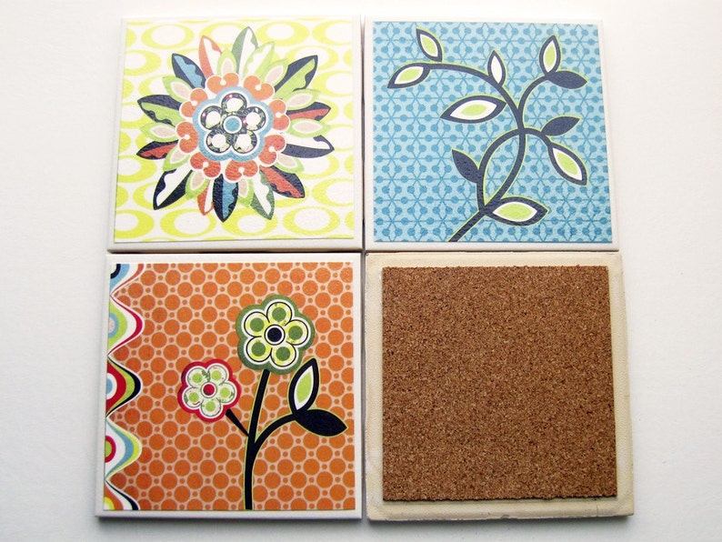 Ceramic Tile Coasters Offbeat Bird image 3