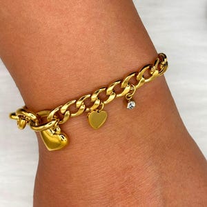 18K Gold Plated Bracelet - Elegant Romantic Jewelry, Waterproof Non Tarnish, Luxury Gift for Her,Bracelet for Women,Hypoallergenic Jewelry