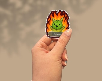 Flamin' Korok Vinyl Sticker // Zelda BotW TotK Die-Cut Funny Sticker