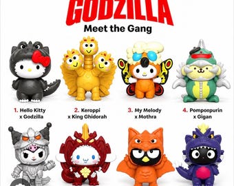 McDonald’s Happy Meal Spielzeug Hello Kitty/Godzilla Set