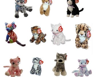 1996 Flip the Cat Ty Beanie Baby 4012 - 4th Gen Red Heart Hang Tag