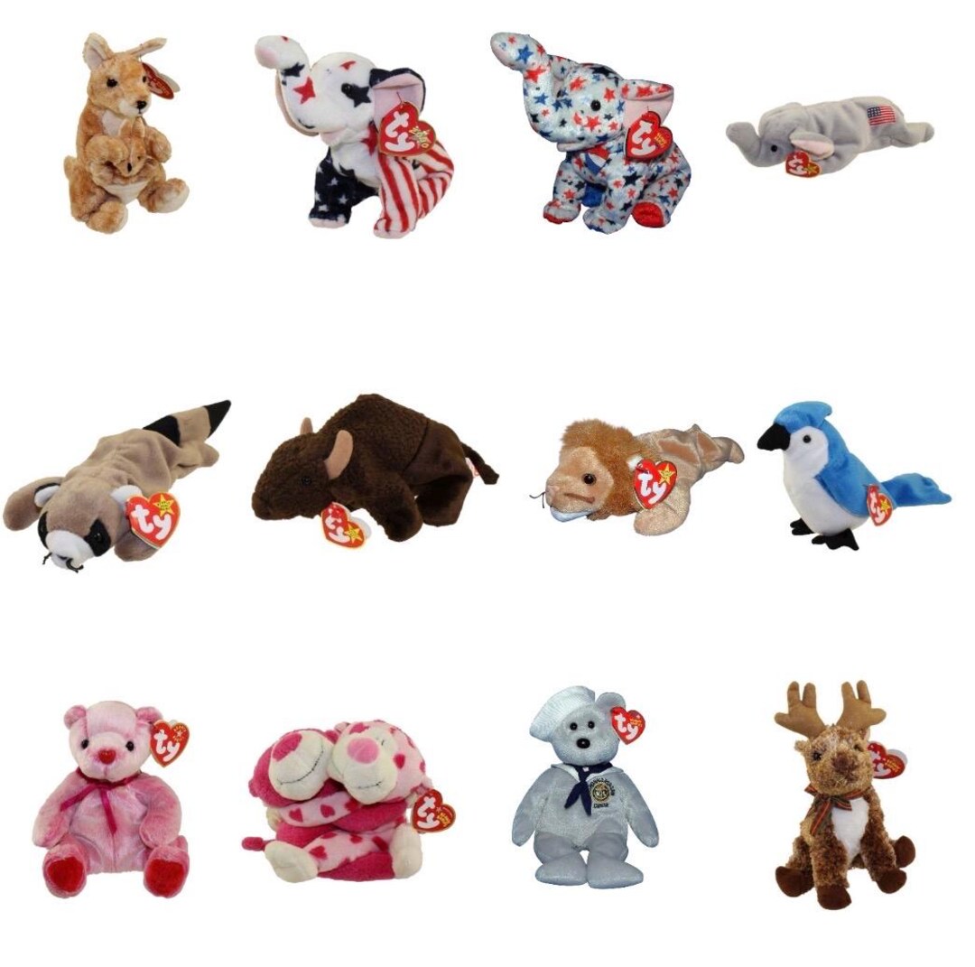 Beanie Babiesレフティライティスペシャルバージョン2体セット Righty and Lefty Beanie Baby Set