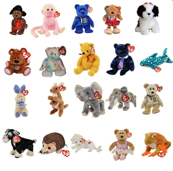 Ty Beanie Babies Plymouth Poet Pompey Pompoms Poofie Pooky