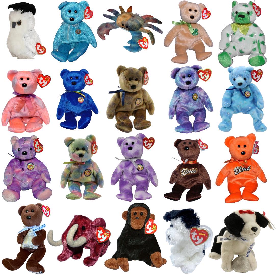 Ty Beanie Babies Class of 2004 Classy Claude Clover Clubby Coco