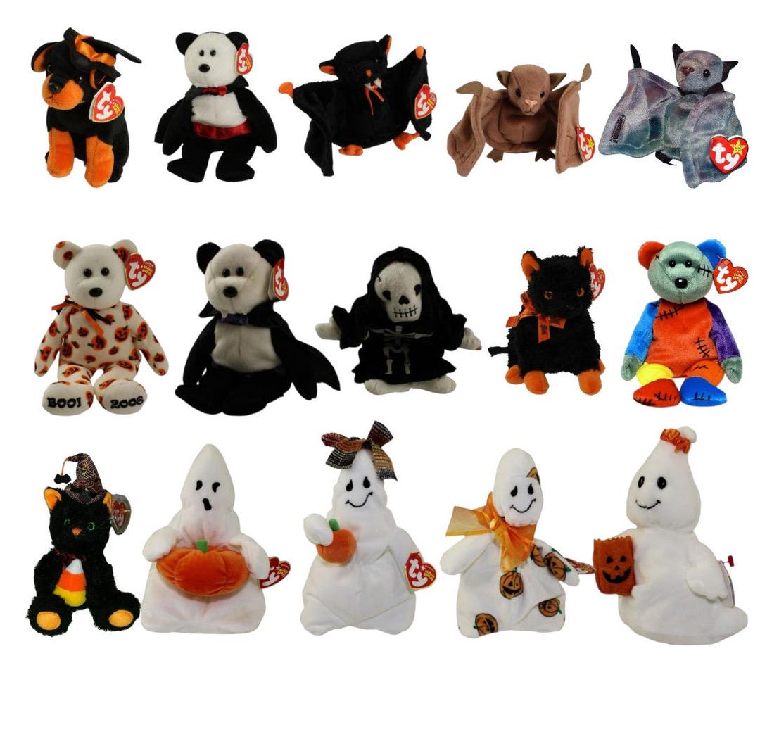 HALLOWEEN Ty Beanie Babies Alacazam Baron Van Pyre Bat-e Batty