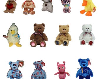 Ty Beanie Babies #1 Lehrer 123’s Yappy Quackers Quackly 2.0 Uniqua Unity Uncle Sam Union Quackington MWMT