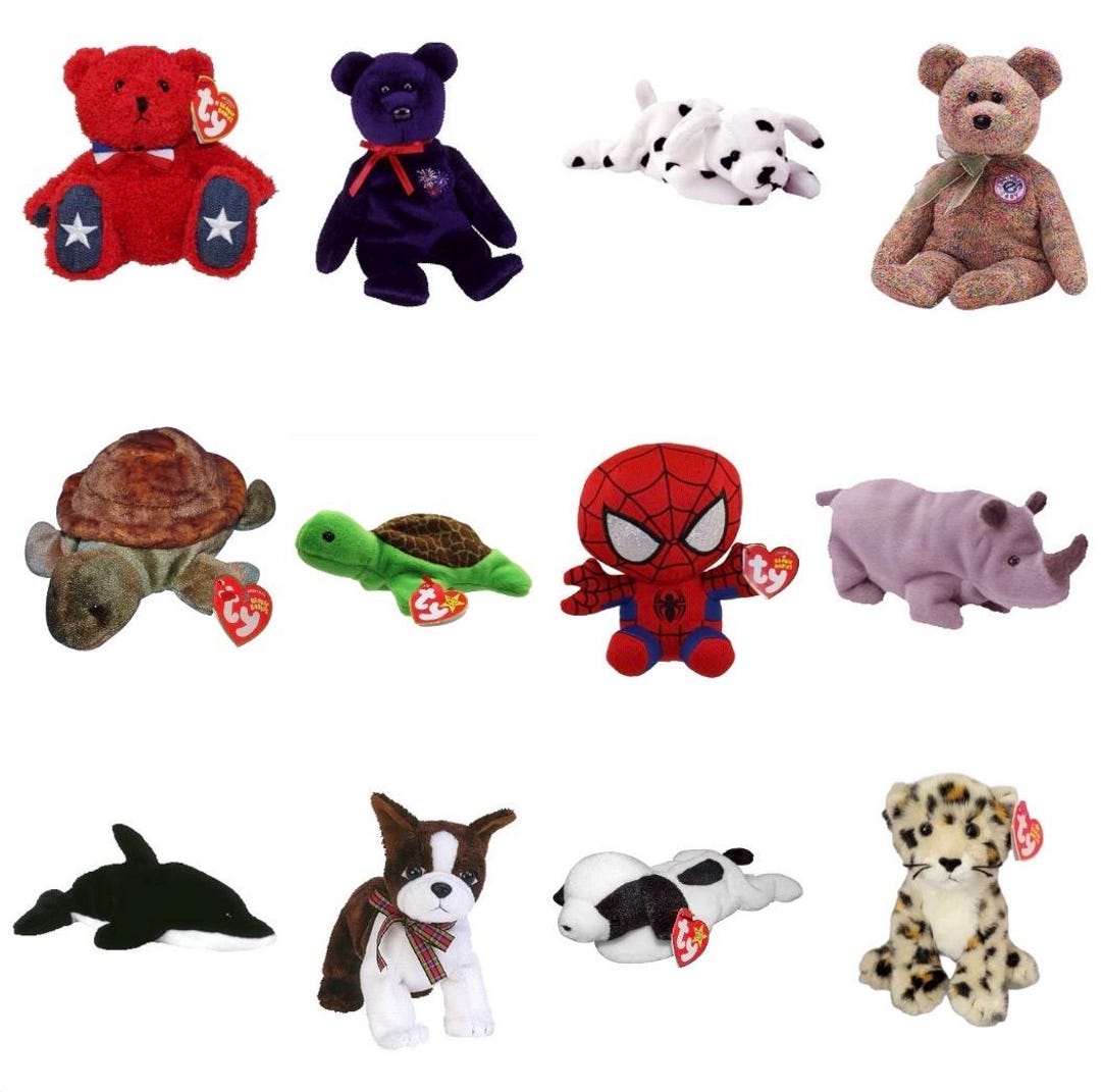 Ty Beanie Babies Sparklers Sparks Sparky Speckles Speedster Speedy