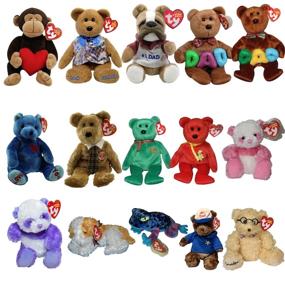 Ty Beanie Babies MWMT D'vine Dad Dad-e Daffodil Dainty Dancy