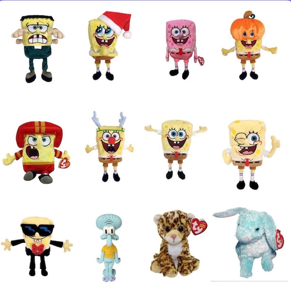 Ty Beanie Babies Spongebob Frankenstein Jollyelf Pinkpants QB