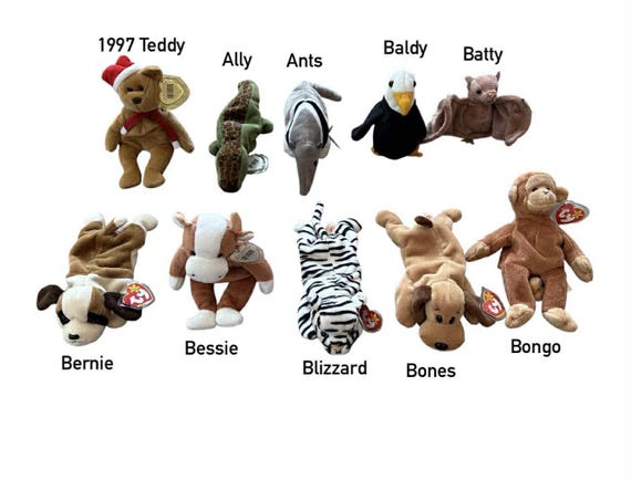Ty Beanie Babies With Canadian Tush - Etsy