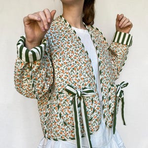 Mönster för quiltad jacka i PDF-format, enkel överdimensionerad passform, vändbar rullkrage, storlekar XS-4XL