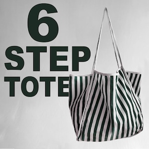 Patrón de costura digital para bolso de mano sencillo: 6 sencillos pasos