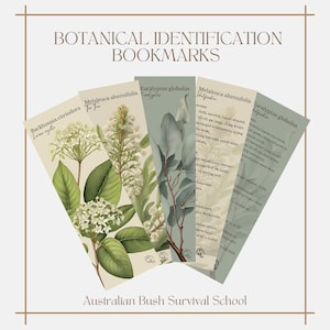 Botanical Identification Bookmarks - Australian Native Medicinal Plants