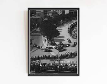 Historic Street Race Print, Vintage Auto Racing Poster (Digital Download), Motorsport Wall Decor