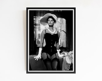 Sophia Loren Vintage Print, Iconic Hollywood Photography (Digital Download)