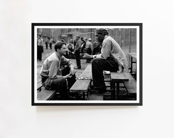 Plakat filmowy "Skazani na Shawshank", odbitki fotograficzne, wydruki vintage, plakat czarno-biały, plakat retro, sztuka ścienna