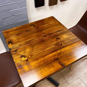 Industrial Rustic Solid Wood Table Dining Table Desk Box Leg Table Top Only Pine Oak Colour Table Top Only