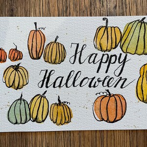 Hand-painted cards with ink and watercolor - originals