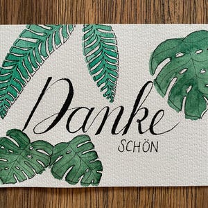 Handgemalte Karten mit Tusche und Aquarell - Originale