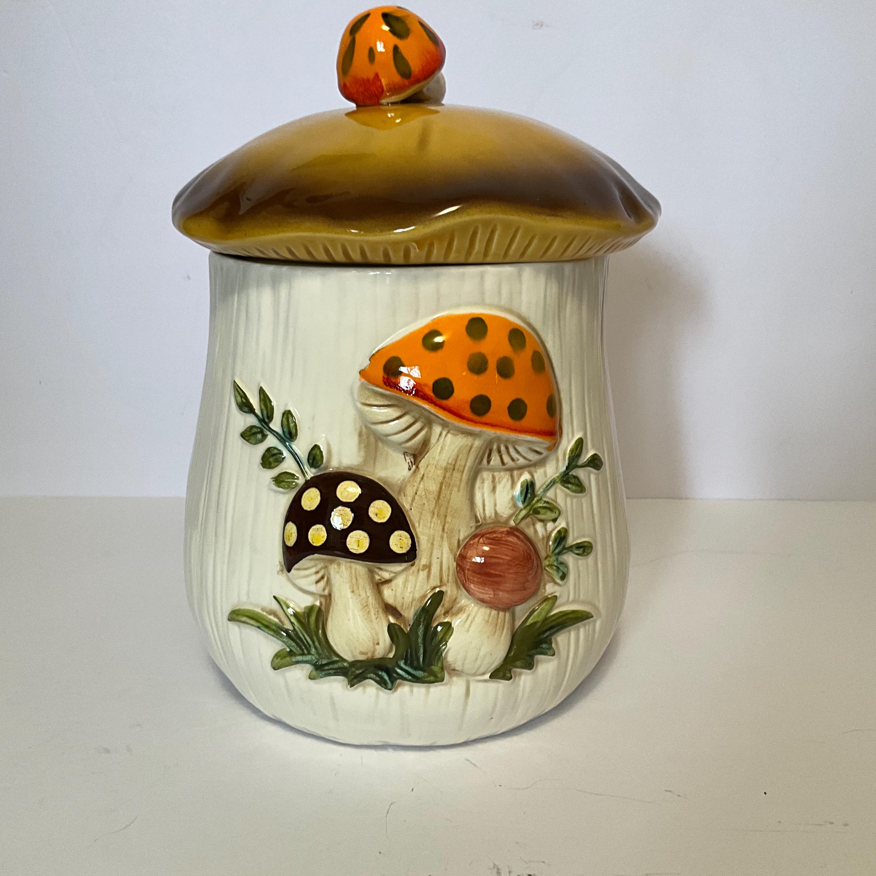 Sears Merry Mushroom Canister, 10.5 inches, 1976