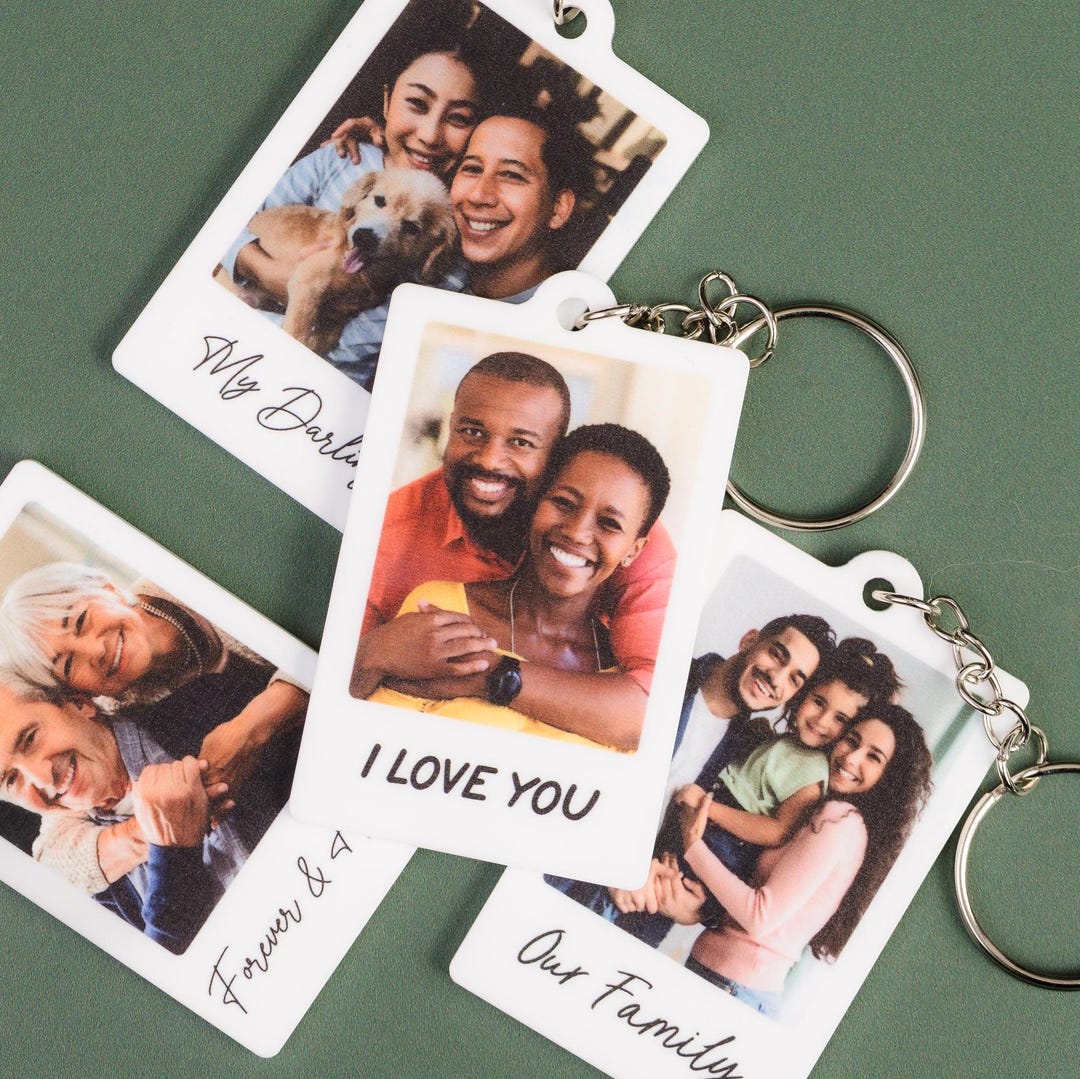 Personalised Photo Keyring, Photo Keychain, Custom Keyring, Picture ...