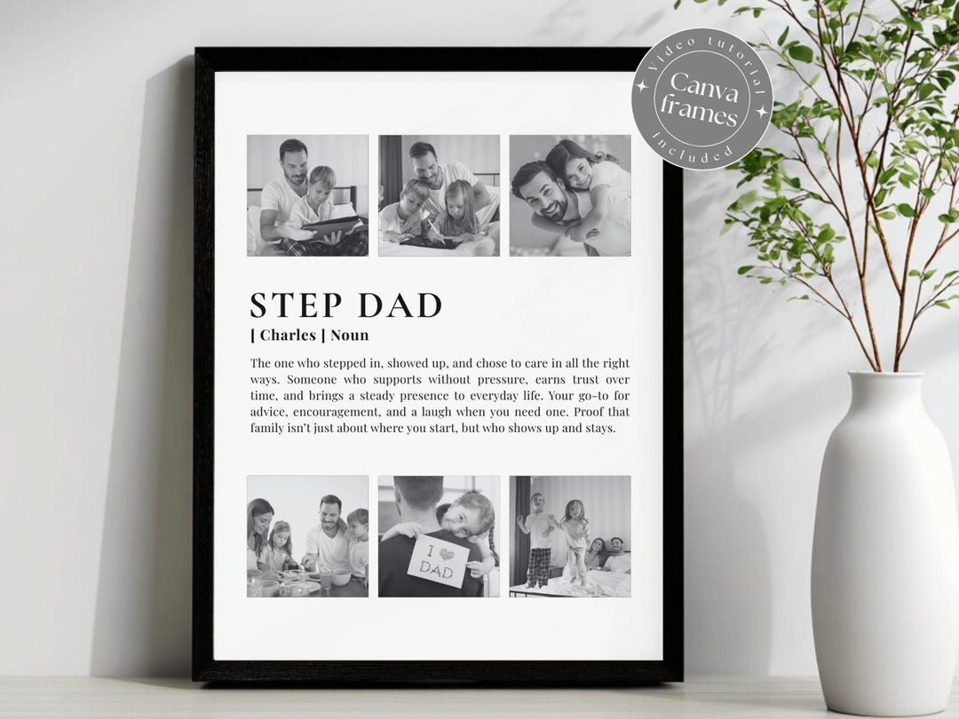Step Dad Definition Stepdad Definition Print • Canva Template • Bonus Dad Definition ...