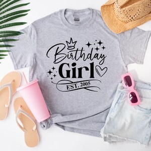 21st birthday tshirt, 21st birthday tee, 21st birthday shirt, Twenty one T-shirt, Gift for Daughter, Granddaughter, Birthday Girl Gift image 5