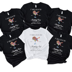 50th Birthday Girl Crew T-shirts,  50th Birthday Shirt, 50th Birthday Party T-shirts, Birthday party tops, 50th birthday girl tshirt