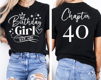 40th birthday tshirt, 40th birthday tee, 40th birthday shirt, Forty T-shirt, Gift for Women, Birthday Girl Gift