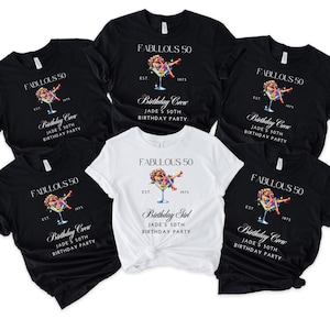 50. Geburtstags-Mädchen-Crew-T-Shirts, 50. Geburtstags-Shirt, 50. Geburtstags-Party-T-Shirts, Geburtstags-Party-Tops, 50. Geburtstags-Mädchen-T-Shirt