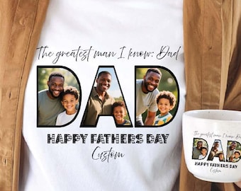 Bewerkbaar T-shirtontwerp Vaderdag, Canva-sjabloon voor vader, gepersonaliseerd vaderdagcadeau, png