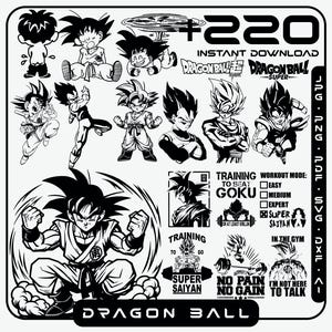 Pakiet Dragon Ball Z SVG – ponad 190 projektów anime do Cricut i Silhouette