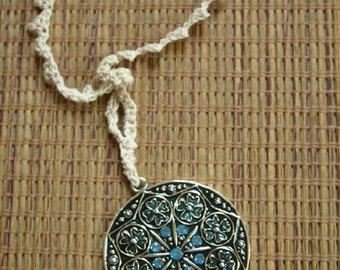 Women's Lotus Medallion  Necklace