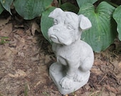 8 quot Tall Cement Boxer Puppy Dog Garden Art Concrete Statue Pet Memorial